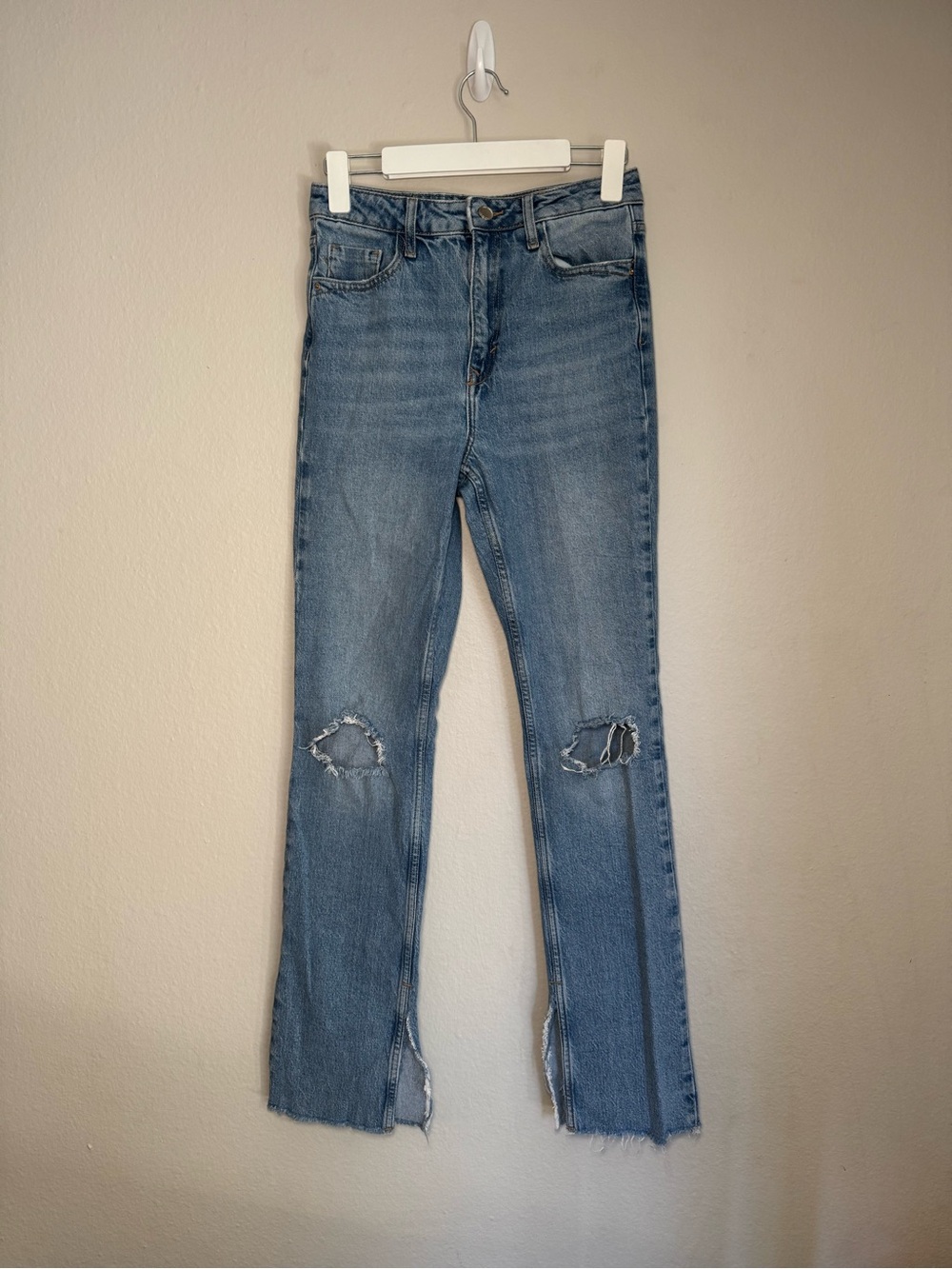 Zara Light Blue Washed Denim Jeans